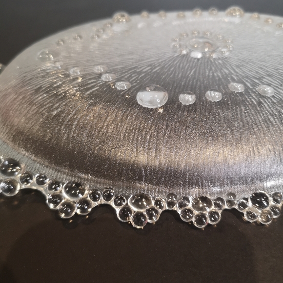 3 for$15 Vintage Collectible 10.5" Masserini Barocco Glass Italian Bubble Lace - Picture 5 of 8